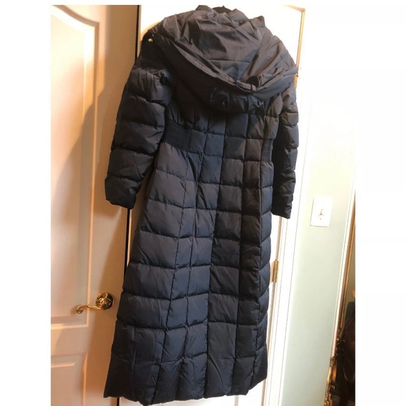 SOLD NWT Size S Cole Haan Long Quilted Blue Coat - Picture 6 of 8